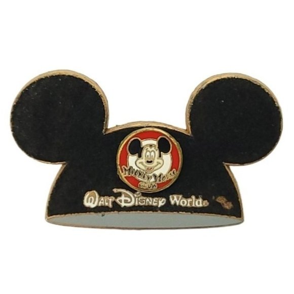 Vintage 2002 Walt Disney World Mickey Mouse Club Hat Flocked WDW Pin 15748 - Picture 1 of 6
